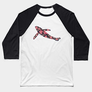 Floral Whale - Muted Colors Baseball T-Shirt